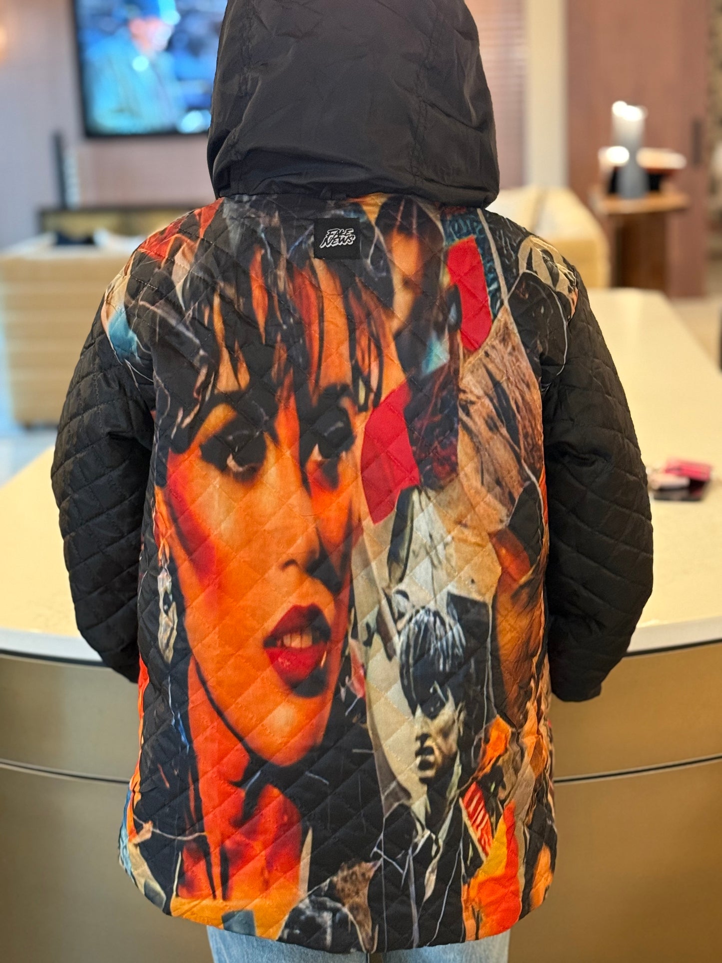 Fake News Reversible Windbreaker
