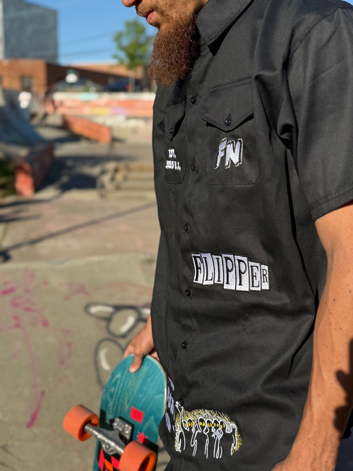 KICK IT, PUSH IT, FLIP IT Utility Shirt