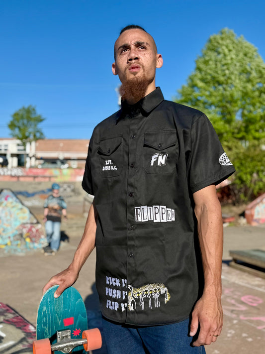 Kick It. Push It. Flip It. — The Story Behind the FN Work Shirt