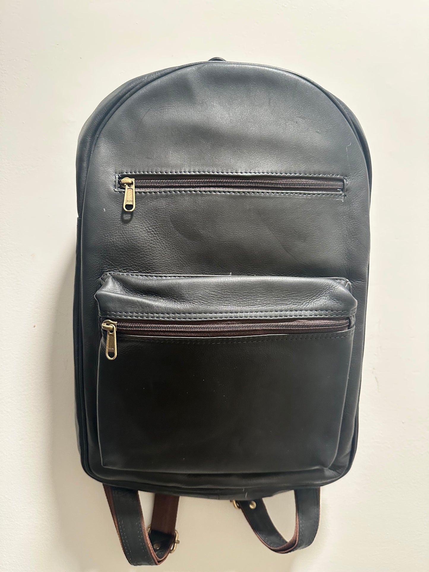 Vintage Genuine Cowhide Leather Backpack